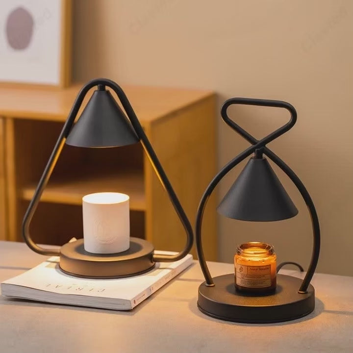 Creative and Minimalist Design Aromatherapy Wax Melting Lamp Wrought Iron Indoor Bedroom Romantic Atmosphere Bedside Lighting