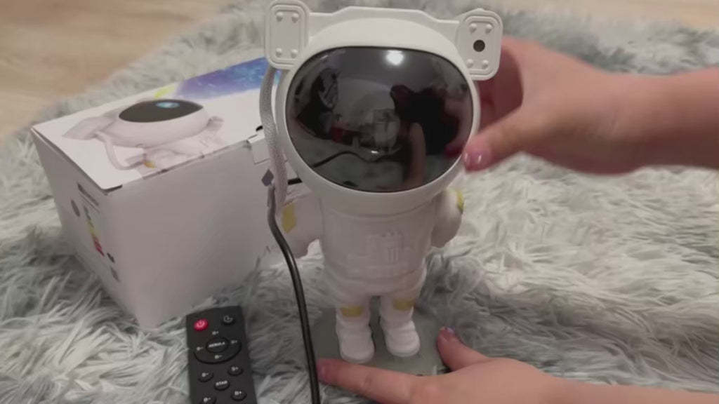 Astronaut Galaxy Projector Night Light Starry Sky Ceiling Lamp with Timer Remote for Bedroom Home Party Decor Birthday Gift